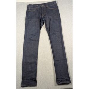 Standard Trade Men Jeans 32x34.5‎ (Actual W34) Selvedge Cotton Straight Slim USA